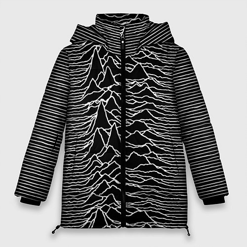 Женская зимняя куртка Joy Division: Unknown Pleasures / 3D-Черный – фото 1