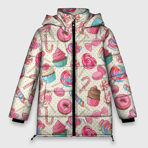 Женская зимняя куртка Радости для сладости / 3D-Черный – фото 1