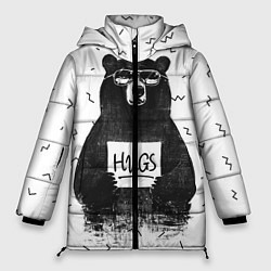 Куртка зимняя женская Bear Hugs, цвет: 3D-черный