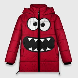 Куртка зимняя женская Веселый монстрик, цвет: 3D-черный