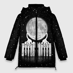 Куртка зимняя женская Лунная мелодия, цвет: 3D-черный
