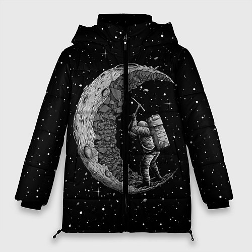 Женская зимняя куртка Лунный шахтер / 3D-Черный – фото 1