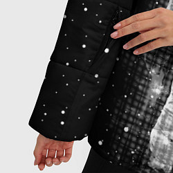 Куртка зимняя женская Музыкальный космонавт, цвет: 3D-черный — фото 2