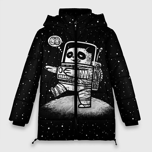 Женская зимняя куртка Панда лунатик / 3D-Черный – фото 1