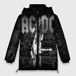 Куртка зимняя женская AC/DC: Rock You, цвет: 3D-черный