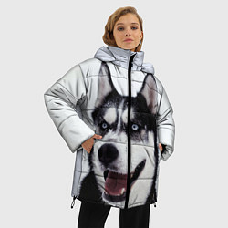 Куртка зимняя женская Сибирский хаски, цвет: 3D-черный — фото 2