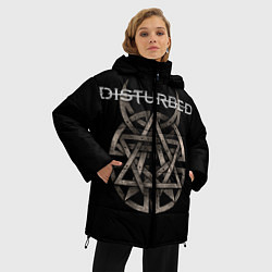 Куртка зимняя женская Disturbed Logo, цвет: 3D-светло-серый — фото 2