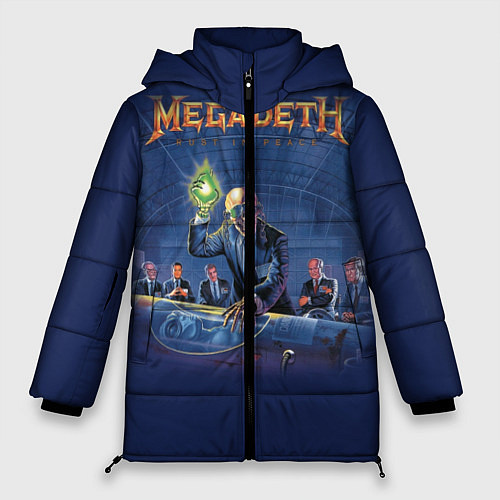Женская зимняя куртка Megadeth: Rust In Peace / 3D-Черный – фото 1