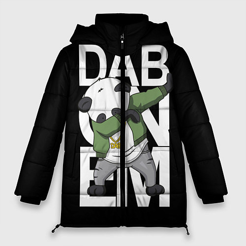Женская зимняя куртка Panda dab / 3D-Черный – фото 1