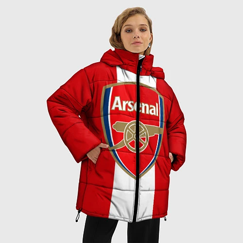 Женская зимняя куртка Arsenal FC: Red line / 3D-Светло-серый – фото 3