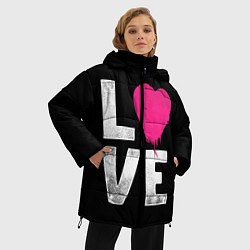 Куртка зимняя женская Love Heart, цвет: 3D-красный — фото 2