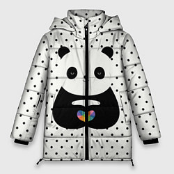 Куртка зимняя женская Любовь панды, цвет: 3D-красный