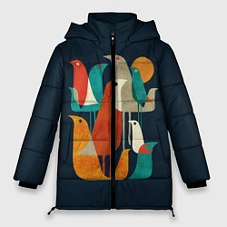 Женская зимняя куртка Осенние птицы