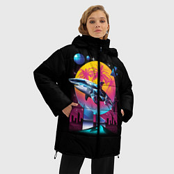 Куртка зимняя женская Ретро акула, цвет: 3D-светло-серый — фото 2
