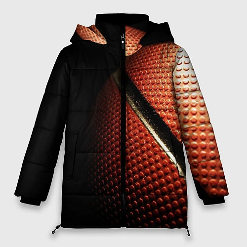 Женская зимняя куртка Баскетбольный мяч / 3D-Черный – фото 1