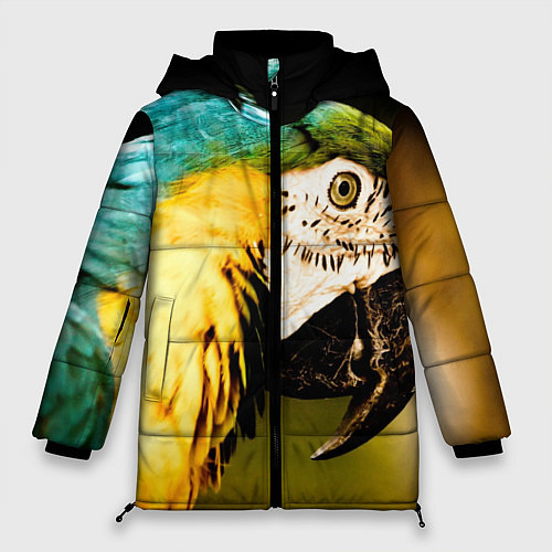 Женская зимняя куртка Улыбка попугая / 3D-Черный – фото 1