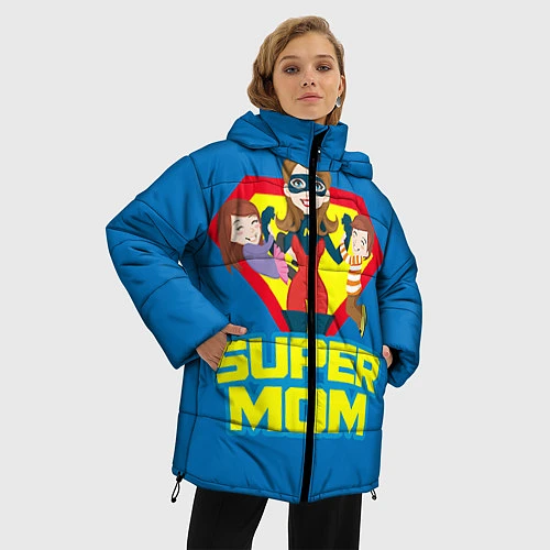 Женская зимняя куртка Супермама / 3D-Светло-серый – фото 3