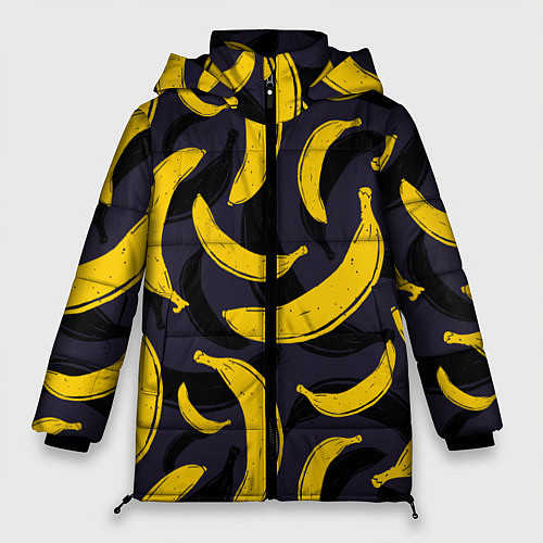 Женская зимняя куртка Бананы / 3D-Черный – фото 1