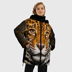 Куртка зимняя женская Взгляд ягуара, цвет: 3D-светло-серый — фото 2