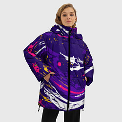 Куртка зимняя женская Фиолетовый акрил, цвет: 3D-светло-серый — фото 2