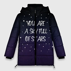 Куртка зимняя женская Coldplay: Night Sky, цвет: 3D-красный