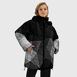 Куртка зимняя женская Abstract gray, цвет: 3D-черный — фото 2