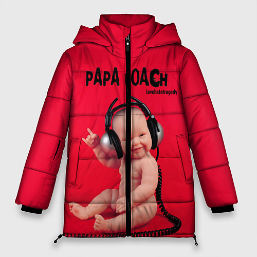 Женская зимняя куртка Paparoach: Music Kid / 3D-Черный – фото 1