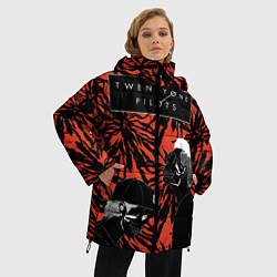 Куртка зимняя женская Twenty One Pilots, цвет: 3D-красный — фото 2