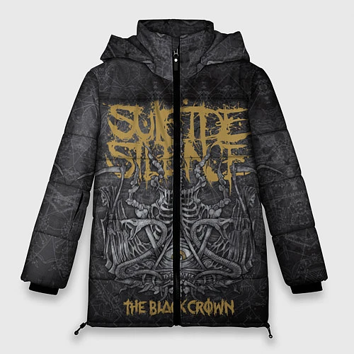 Женская зимняя куртка Suicide Silence: The Black Crown / 3D-Черный – фото 1