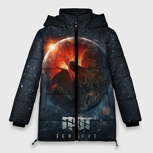 Женская зимняя куртка ГРОТ: Земляне / 3D-Черный – фото 1