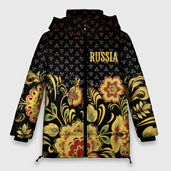 Куртка зимняя женская Russia: black edition, цвет: 3D-черный