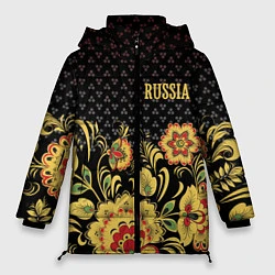 Куртка зимняя женская Russia: black edition, цвет: 3D-черный