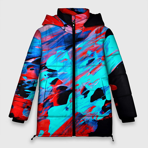 Женская зимняя куртка Краски лета / 3D-Черный – фото 1