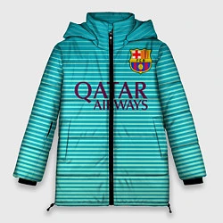 Куртка зимняя женская Barcelona FC: Aqua, цвет: 3D-черный