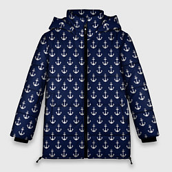 Куртка зимняя женская Морские якоря, цвет: 3D-черный