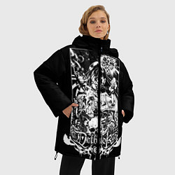 Куртка зимняя женская Dethklok: Metalocalypse, цвет: 3D-красный — фото 2