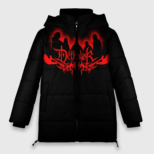 Женская зимняя куртка Dethklok / 3D-Красный – фото 1