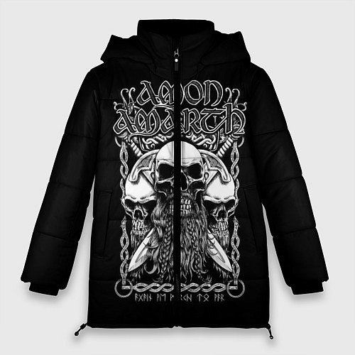 Женская зимняя куртка Amon Amarth: Trio Skulls / 3D-Черный – фото 1