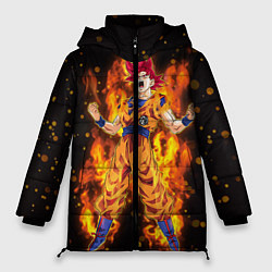 Куртка зимняя женская Fire Goku, цвет: 3D-черный