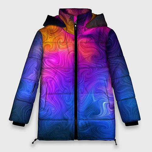 Женская зимняя куртка Узор цвета / 3D-Светло-серый – фото 1