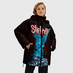 Куртка зимняя женская Орел группа Slipknot, цвет: 3D-красный — фото 2