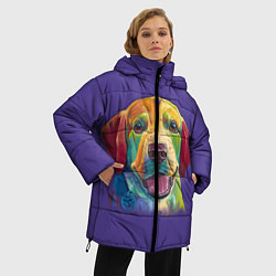 Куртка зимняя женская Лабрадор: реализм, цвет: 3D-черный — фото 2