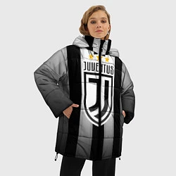 Куртка зимняя женская Juventus FC: New logo, цвет: 3D-черный — фото 2