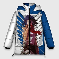 Куртка зимняя женская Атака Титанов, цвет: 3D-черный