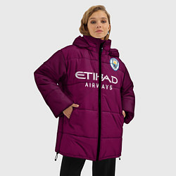Куртка зимняя женская Man City FC: Away 17/18, цвет: 3D-черный — фото 2