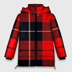 Куртка зимняя женская Клетка, цвет: 3D-красный