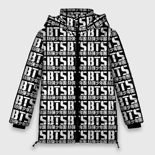 Женская зимняя куртка BTS K-pop pattern / 3D-Черный – фото 1
