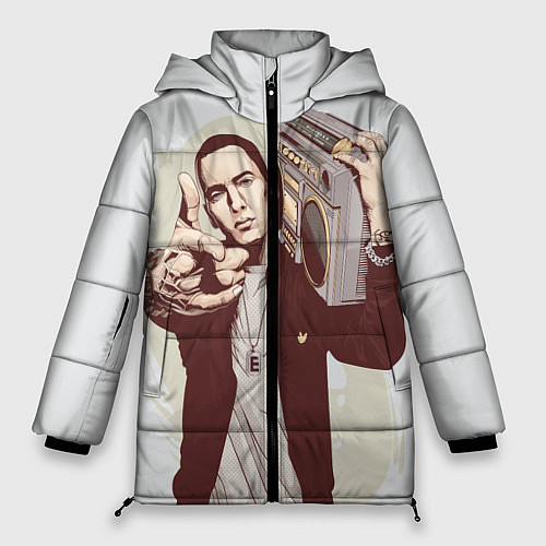 Женская зимняя куртка Eminem: Street Music / 3D-Черный – фото 1