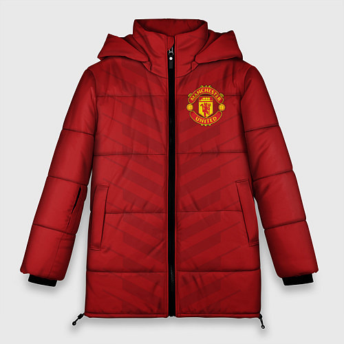 Женская зимняя куртка Manchester United: Red Lines / 3D-Черный – фото 1