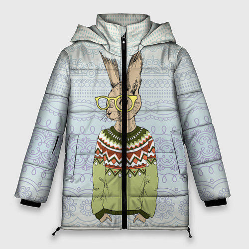 Женская зимняя куртка Кролик хипстер / 3D-Красный – фото 1